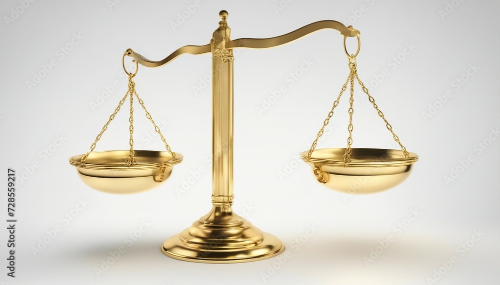 golden scales of justice, isolated on white background, copy space for tex
golden scales of justice, isolated on white background, copy space for tex