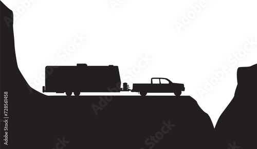 Remote Camping in Silhouette