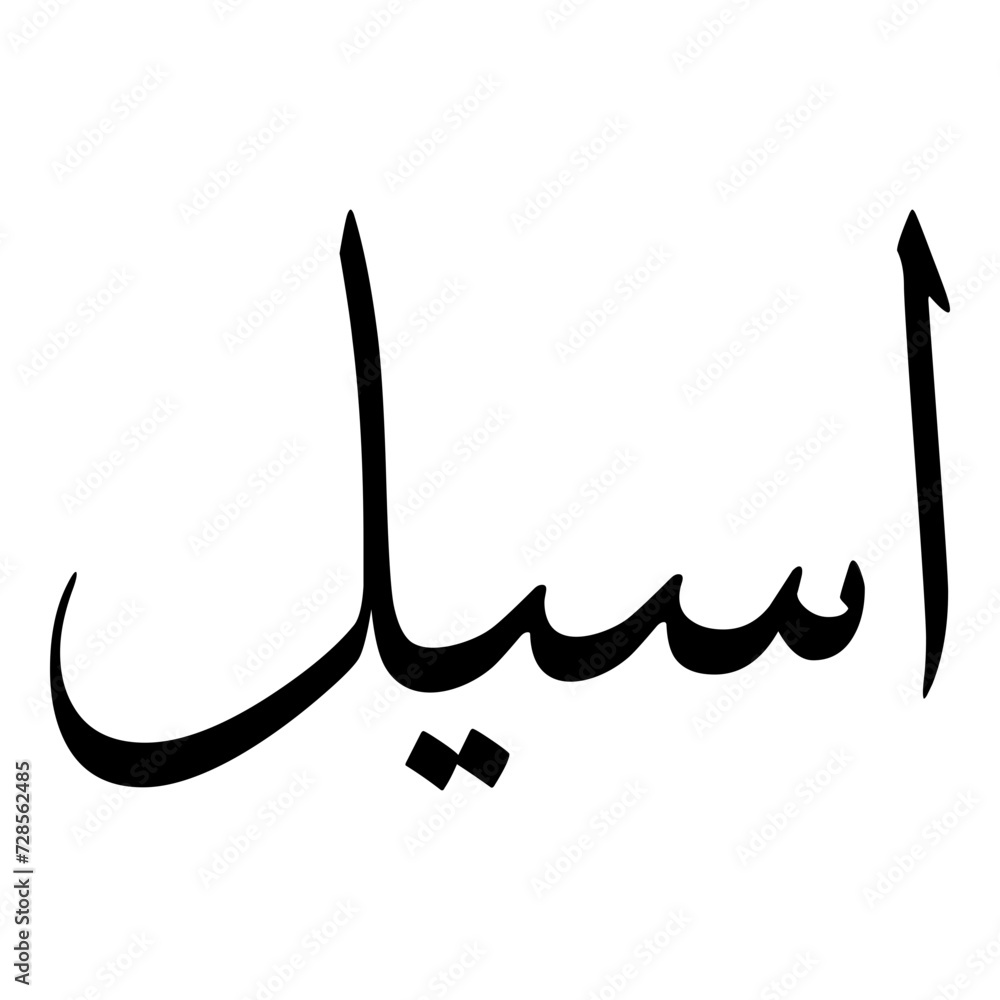 Aseel Muslim Girls Name Sulus Font Arabic Calligraphy Aseel Muslim Girls Name Sulus Font Arabic Calligraphy
