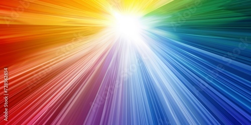 Healing light spectrum, with radiant beams of light in various colors, illustrating the concept of light therapy and its potential in medical treatments
