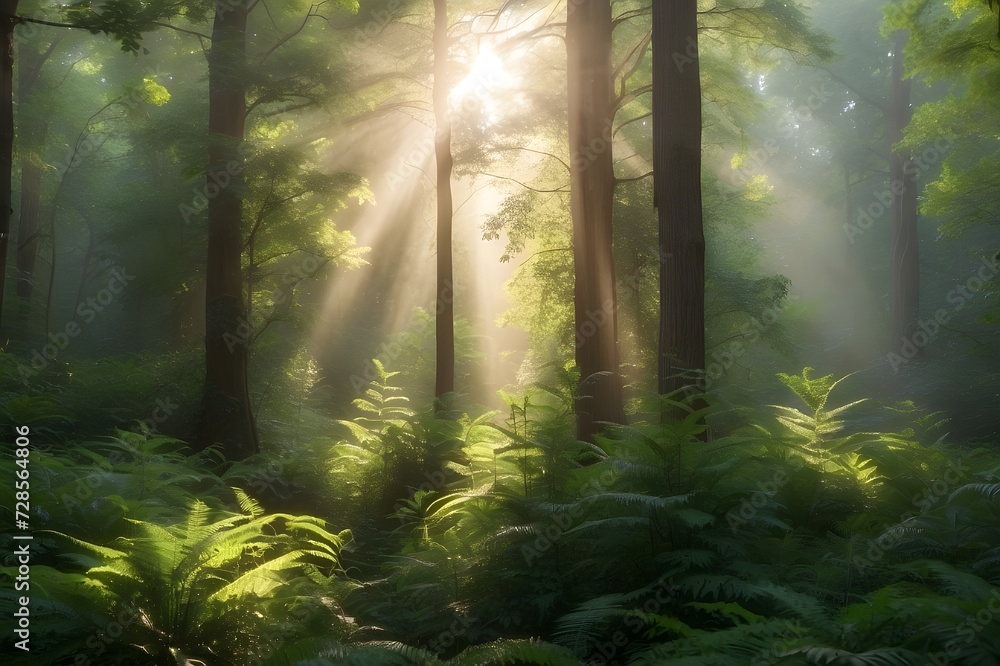 morning in the forest
sun rays in forest 