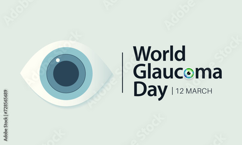 World Glaucoma day is observed every year on March 12, it is a group of eye conditions that damage the optic nerve, the health of which is vital for good vision. Vector illustration
