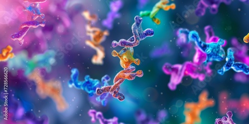 Microscopic antibody ballet, with tiny, graceful shapes in various colors performing a dance, symbolizing the body's immune response to pathogens