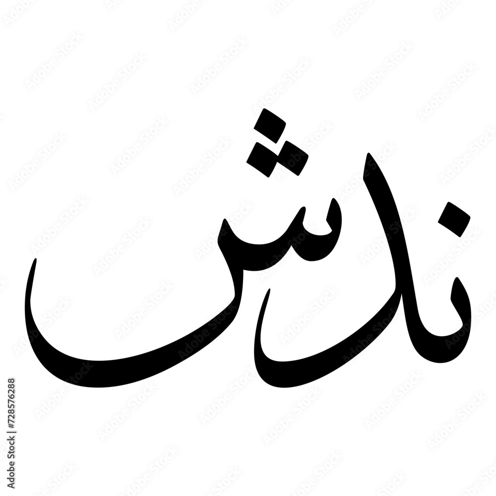 Nadesh Muslim Girls Name Sulus Font Arabic Calligraphy Nadesh Muslim Girls Name Sulus Font Arabic Calligraphy