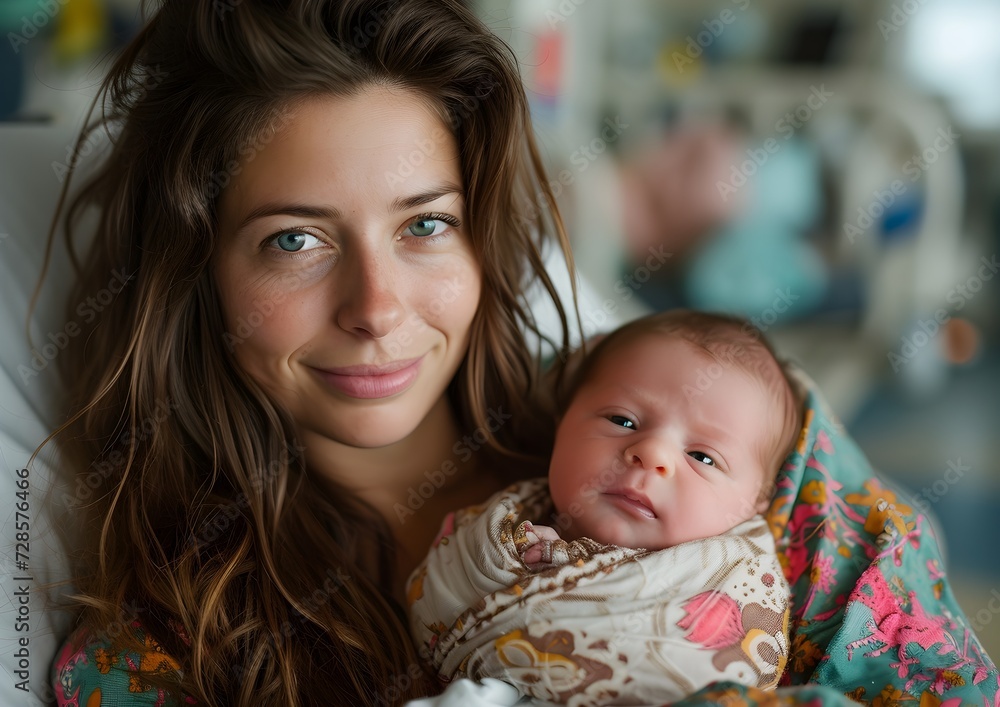 Mommy holding a newborn baby Mommy holding a newborn baby