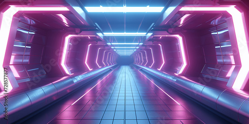 Futuristic square tunnel