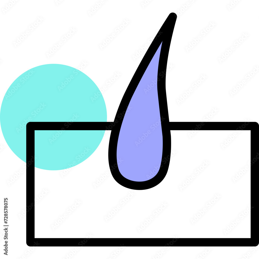 Hair in Skin Follicle, Hair Shaft, Dermis, Scalp, Growth, Epidermis