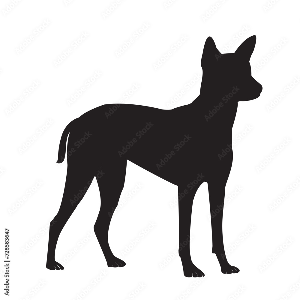 Dog icon, vector. Black dog silhouette. Dog icon, symbol template for graphic, logo, web design. Vector illustration