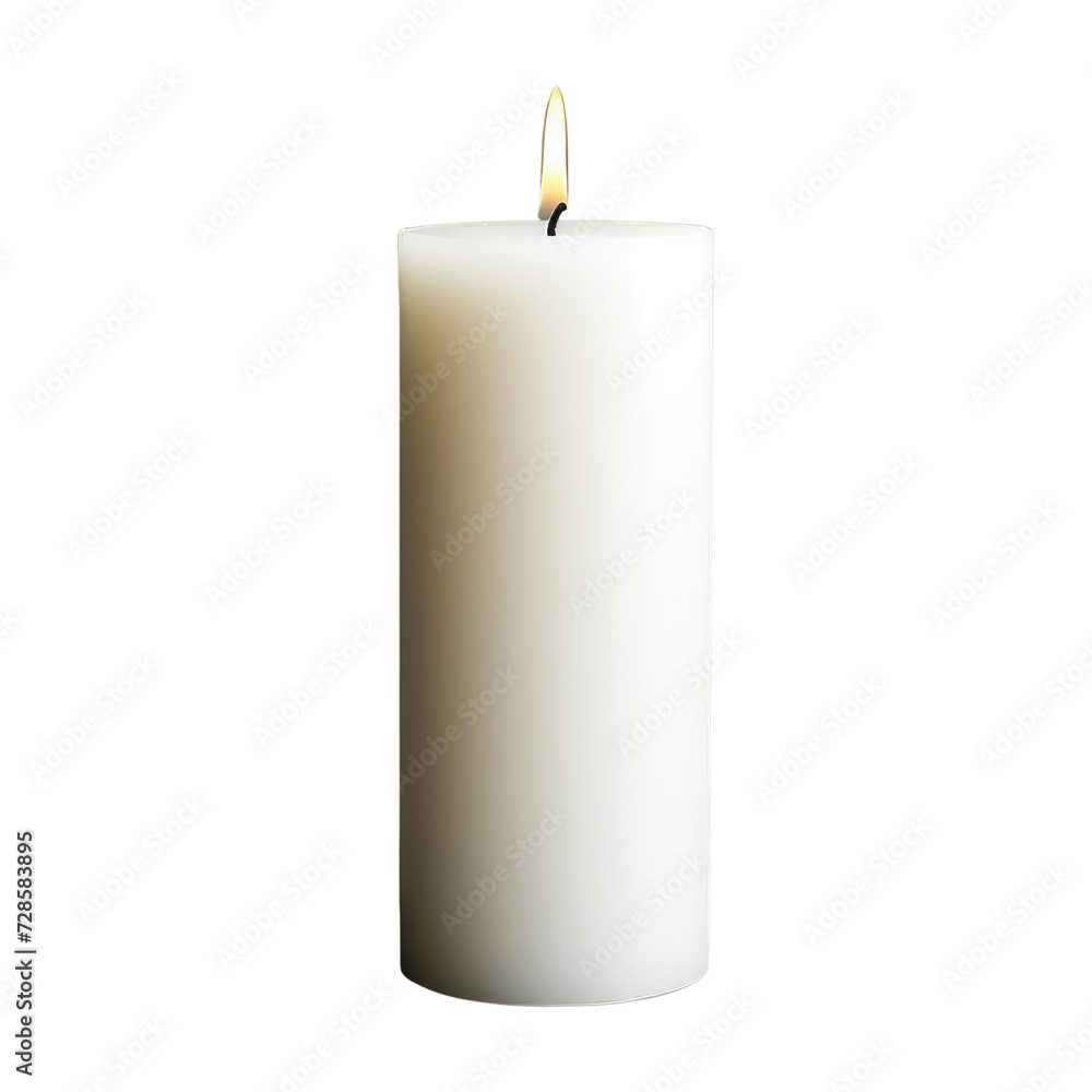 Burning Candle Isolated on Transparent Background Burning Candle Isolated on Transparent Background