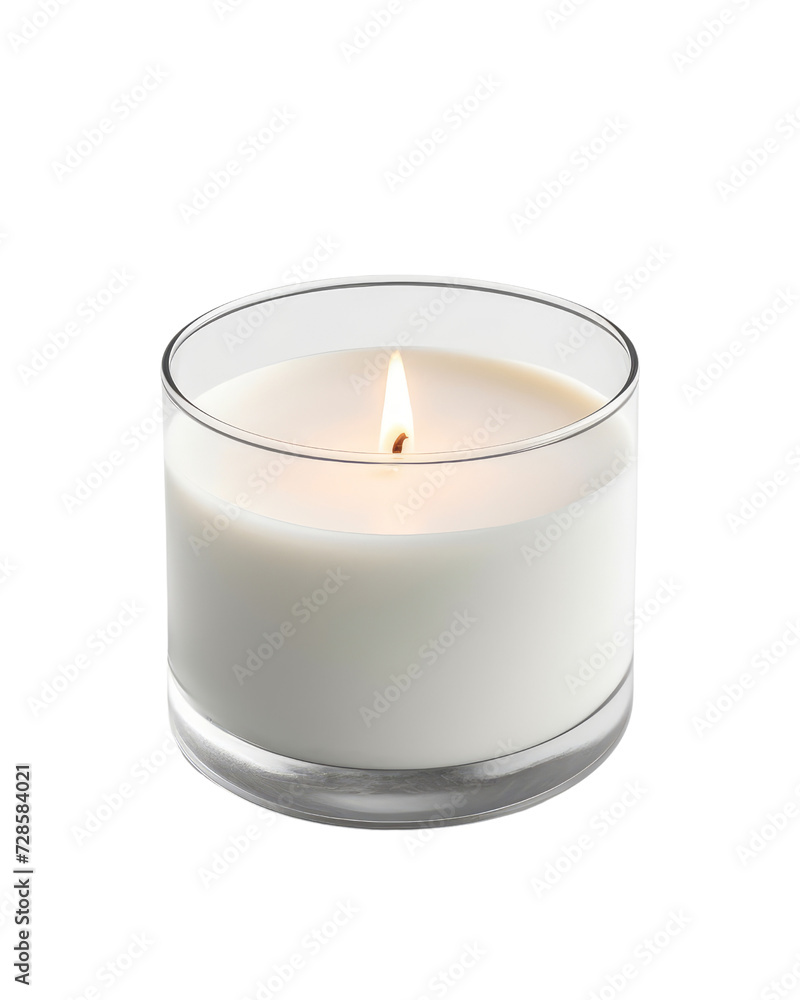 Elegant Scented Candle Isolated on Transparent Background Elegant Scented Candle Isolated on Transparent Background