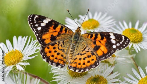 leopard lacewing butterfly female on white background cethosia cyane euanthes