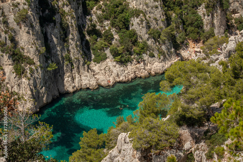 the Calanques National Park next to Marseilles in Provence, southern France. The French Fiords. photo