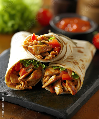 Mexican chicken wraps - AI Generated Digital Art
