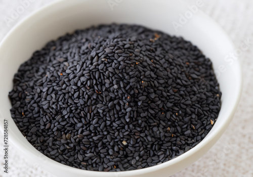 black sesame seeds .