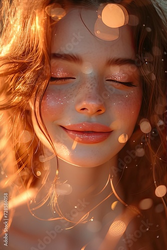 portrait of a woman with makeup, vertical