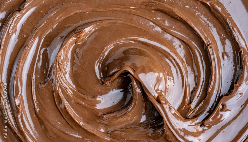 Tasty homemade chocolate paste or butter, smooth and creamy texture as background. Top view, flat lay. Tasty homemade chocolate paste or butter, smooth and creamy texture as background. Top view, flat lay.