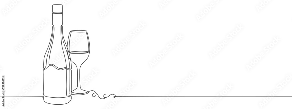 wine bottle and glass line art style illustration vector eps wine bottle and glass line art style illustration vector eps