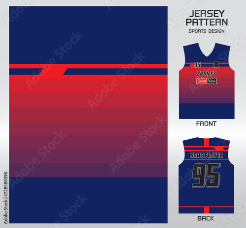 Pattern vector sports shirt background image.red gradient blue background pattern design, illustration, textile background for sports t-shirt, football jersey shirt.eps