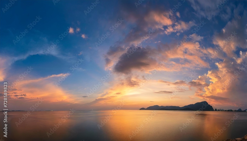 Obraz premium panorama twilight sky and cloud background
