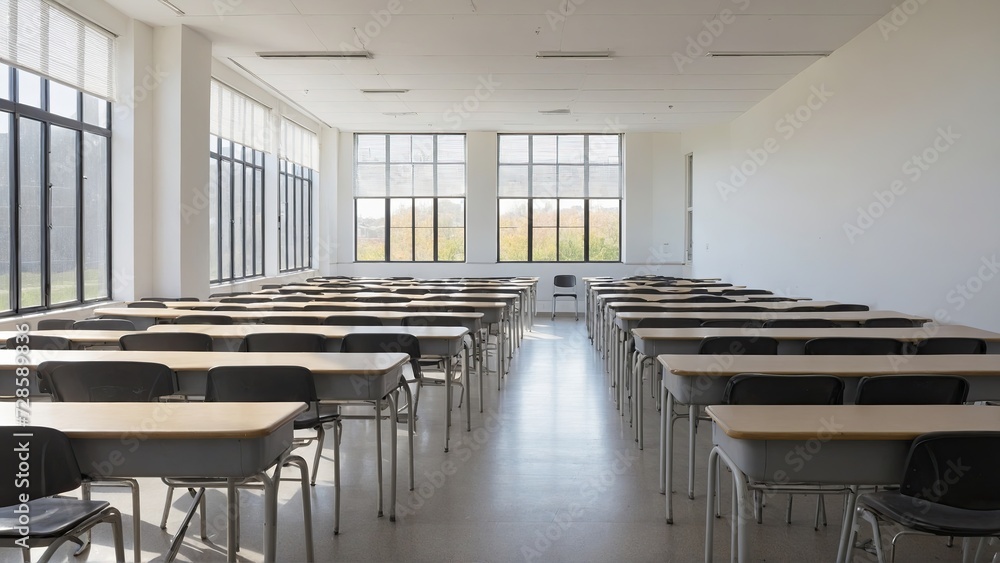 Fototapeta premium interior of a classroom minimalist