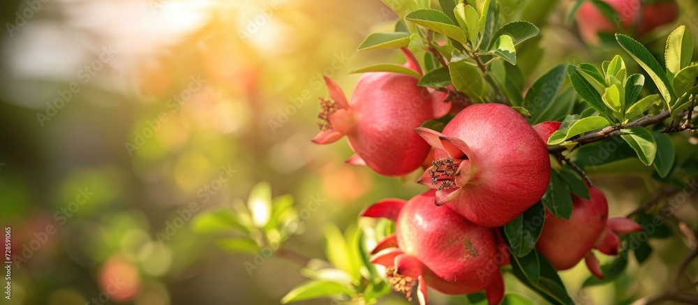 Blooms of the pomegranate tree. Blooms of the pomegranate tree.