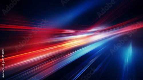 Abstract Blue and Red Background With Lines