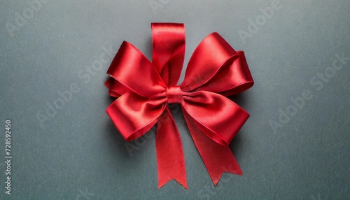 red satin bow isolated on background vector