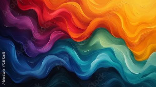 Vibrant Background With Wavy Lines