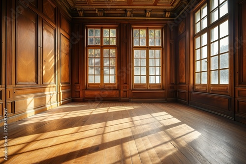 Timeless Elegance: Room with Classic Wooden Flooring, Wooden-Paneled Walls, and an Inviting Warmth