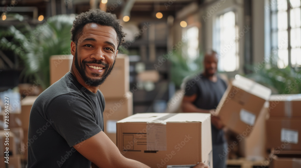 A professional moving crew carefully packing fragile belongings, ensuring a stress-free relocation A professional moving crew carefully packing fragile belongings, ensuring a stress-free relocation
