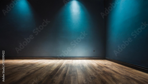 Empty elegant dark room at night with copy space © netsay