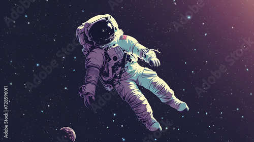 astronaut floating in space