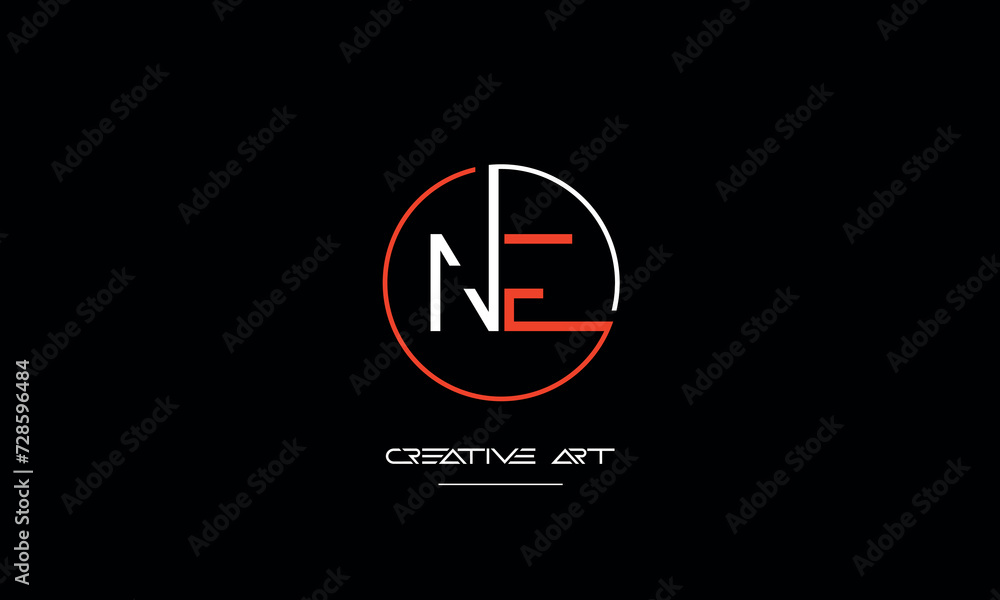 EN, NE, E, N abstract letters logo monogram EN, NE, E, N abstract letters logo monogram