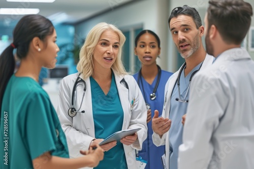 Group of Doctors Engaged in Discussion