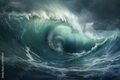 A Painting of a Majestic Ocean Wave
