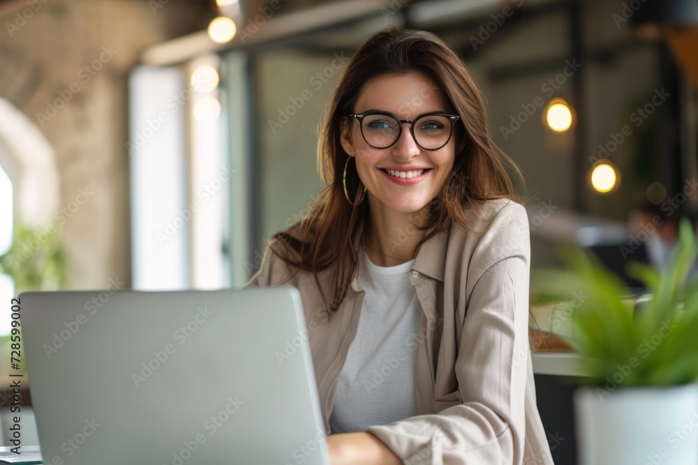 Woman Sitting in Front of Laptop Computer