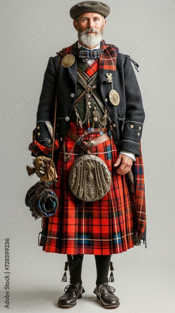 A Man in a Kilt and a Hat