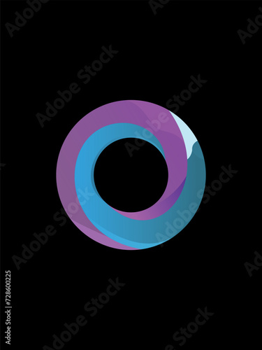 o monogram logo color editable