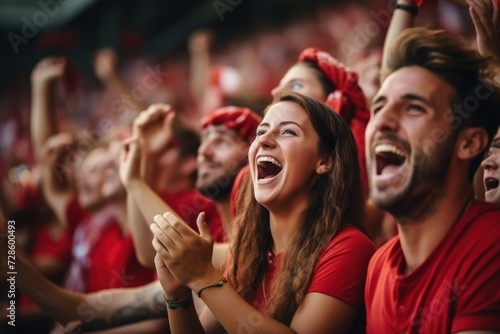 Football fans exhibit emotional reactions at the championship match. Support, jubilation, and disappointment accompany each moment on the field, contributing to an intense sports atmosphere