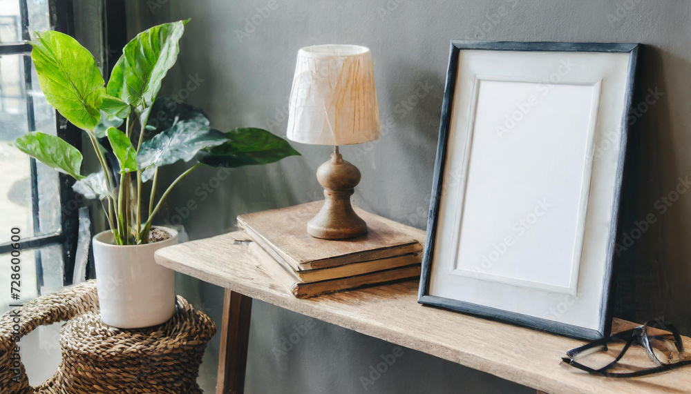 Mockup poster frame on the wall of living room. Luxurious apartment background with contemporary design. Modern interior design. Mockup poster frame on the wall of living room. Luxurious apartment background with contemporary design. Modern interior design.