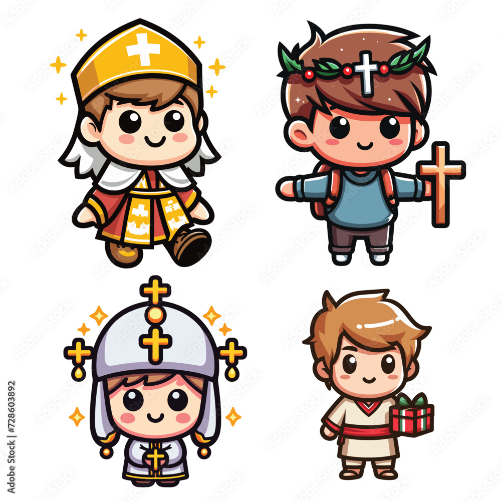 Cute little boy ortodox costume. Vector illustration. Cute little boy ortodox costume. Vector illustration.