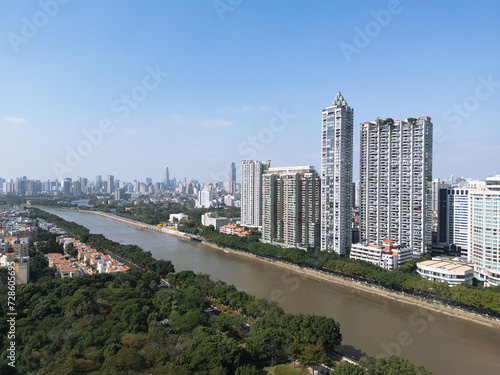 Cityscape of Guangzhou Guangdong China.