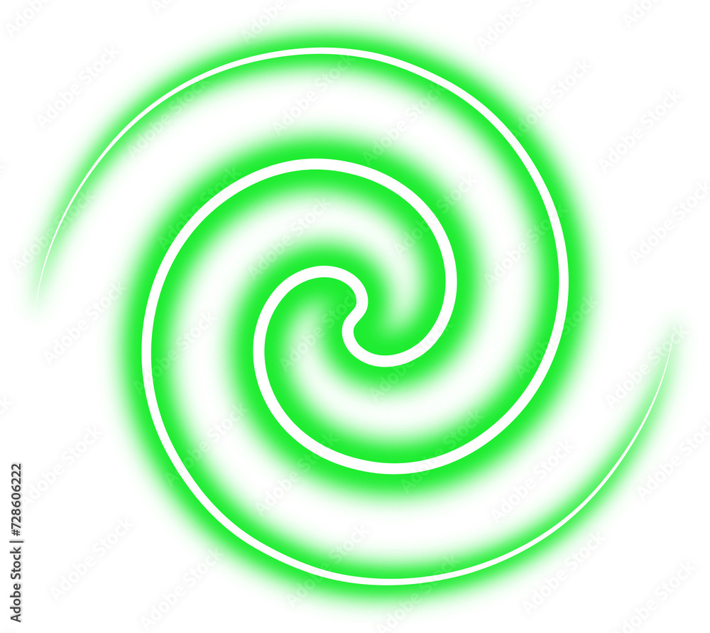 Glowing Green Spiral Neon Glowing Green Spiral Neon