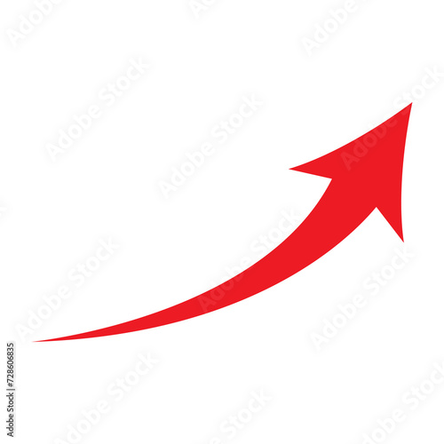 red arrow on transparent background