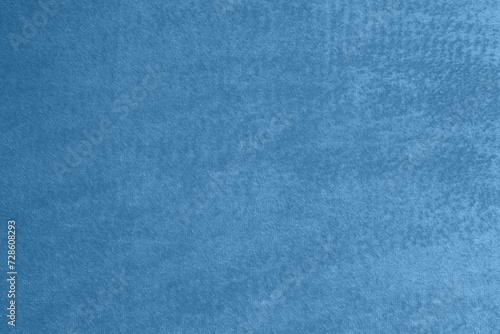 Light Blue Smooth Polar Fleece Fabric with Delicate Pile. Layout with Denim Blue Artificial Fur. Background with Texture of Fleece.Monochrome Delicate Plush.