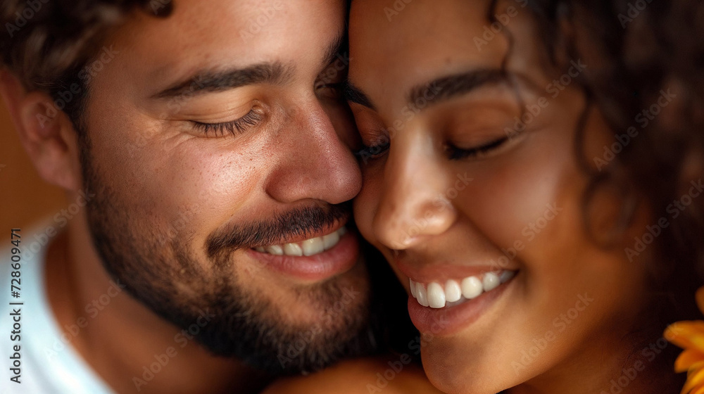 Close-up of a couple sharing a tender and intimate moment, expressing love and affection. Close-up of a couple sharing a tender and intimate moment, expressing love and affection.