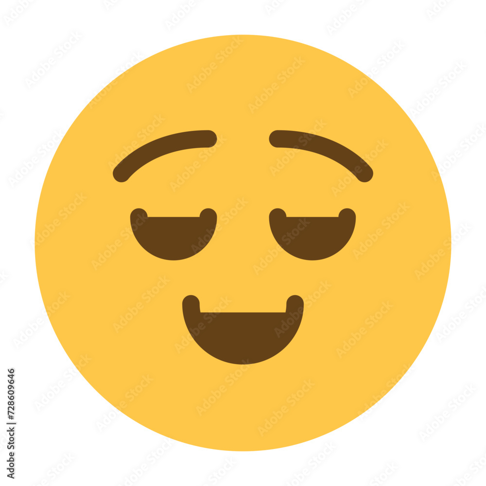 Relieved face emoji icon Relieved face emoji icon