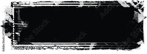 Glitch distorted grange shape . Noise grungy logo . Trendy defect error shapes . Glitched frame .Grunge textured . Distressed effect .Vector shapes