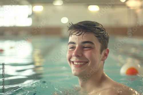 Young Man Swimming in a Swimming Pool © Yana