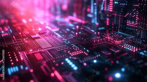 Close-Up of a Computer Circuit Board